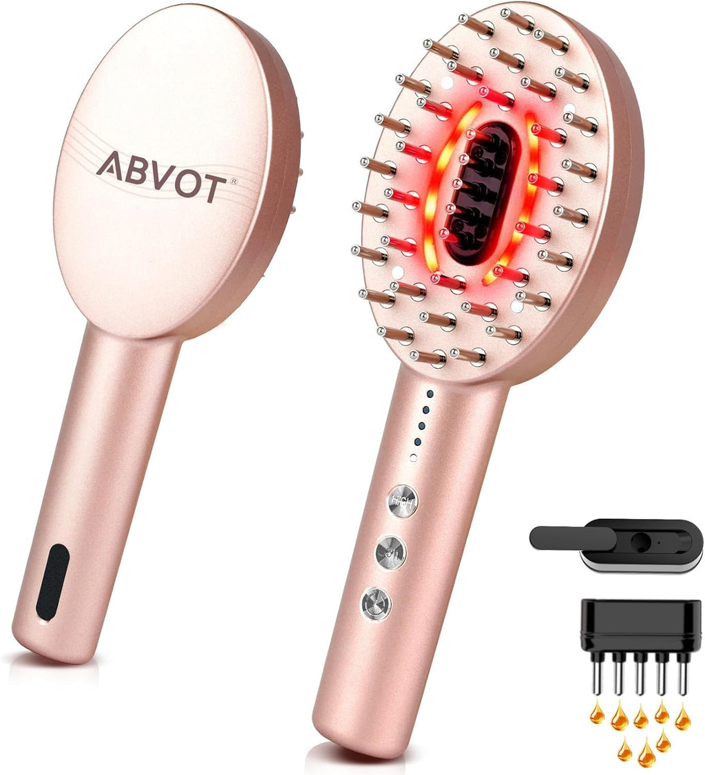 3-in-1 Electric Scalp Massager with Hair Oil Applicator, Vibrating Massage Tool for Scalp/Face/Body Relaxation, Portable Hair Brush, Scalp Massage Comb for Home & Travel
