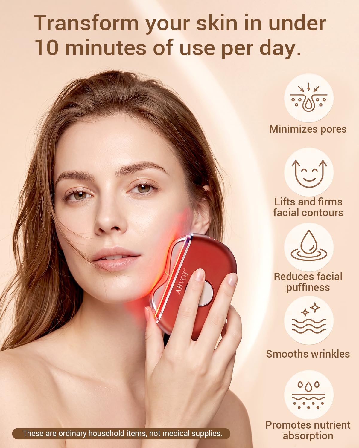 7-in-1 Electric Gua Sha Facial Massager, Facial Tool Device with Hot & Cold Modes, 7 Color LED Lights, 3 Vibration Settings