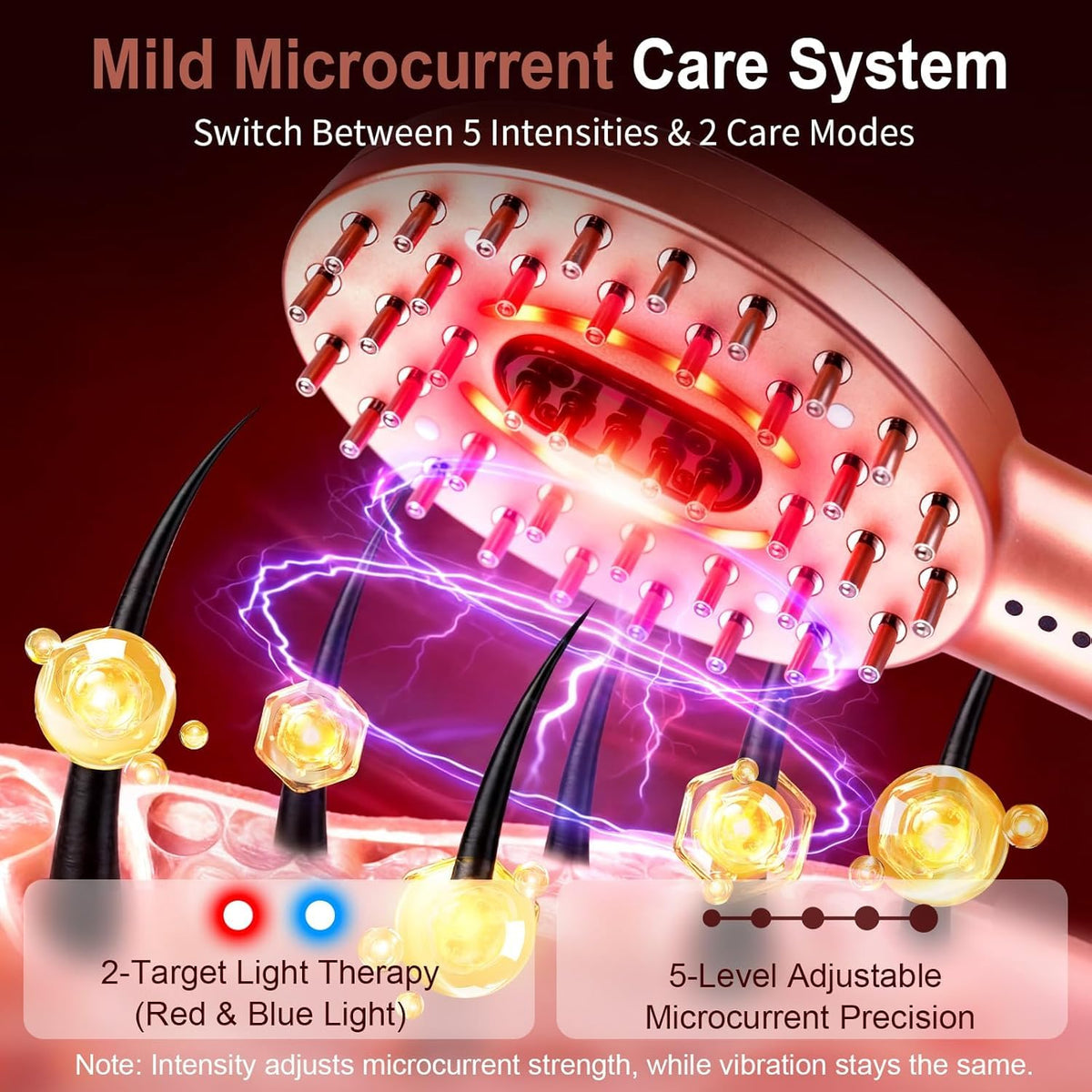 3-in-1 Electric Scalp Massager with Hair Oil Applicator, Vibrating Massage Tool for Scalp/Face/Body Relaxation, Portable Hair Brush, Scalp Massage Comb for Home & Travel